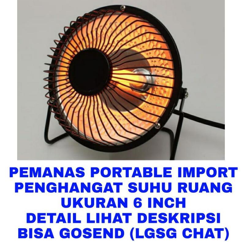 TERBARU WK GOSEND ALAT PEMANAS PENGHANGAT PORTABLE SUHU RUANGAN KAMAR MINI HEATER 6 INCH