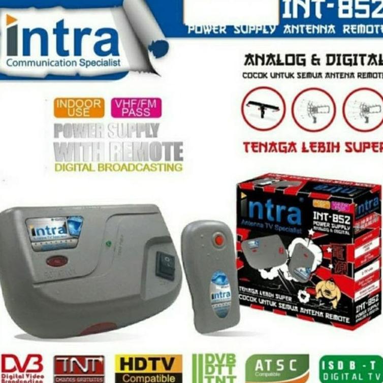 sale Booster Antena Tv Digital INTRA INT-852 Penguat Sinyal Antenna Disertai Remote Boster Original