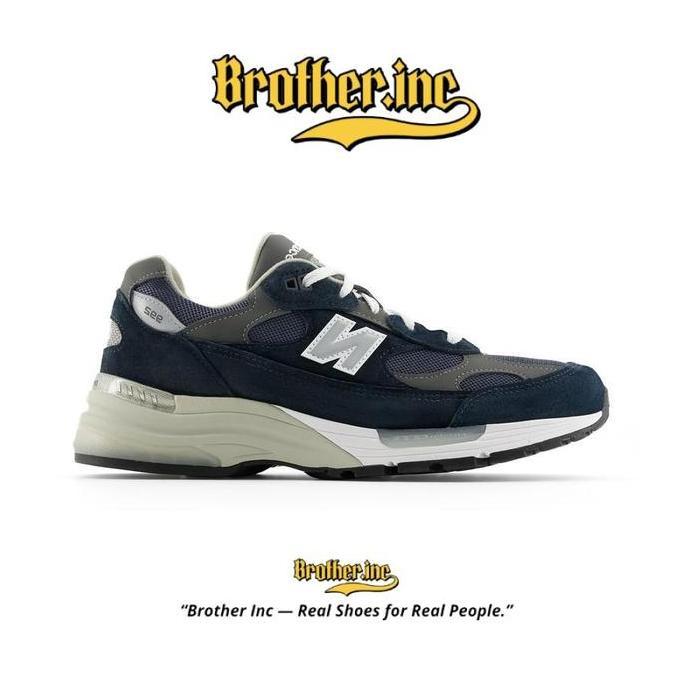 Termurah / Hot Sale Brother Inc Sepatu Olahraga Nb 992 Navy White Sneakers Pria Wanita Nyaman Premiu