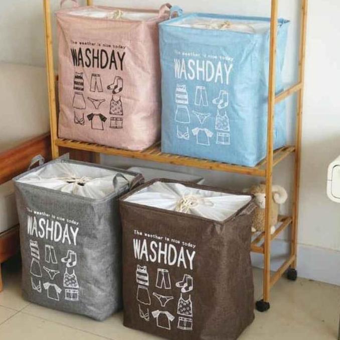 Laundry Bag Keranjang Baju Kotor Laundry Keranjang Jumbo Serbaguna Tas Laundry Serut Bag Laundry Ser