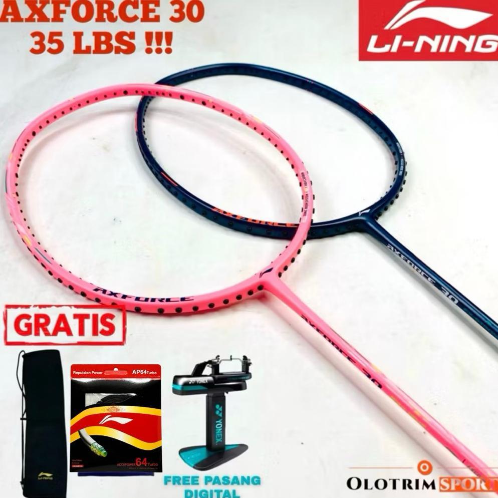 [ 35 LBS ] Raket Badminton LINING AXFORCE 30 EXTRA STRONG LIGHT 4u 5u Ax Force Original