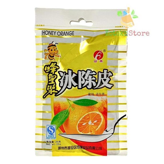 Manisan Kulit Jeruk Madu Bai Guo / Kulit Jeruk Kering 25gr [Eceran]