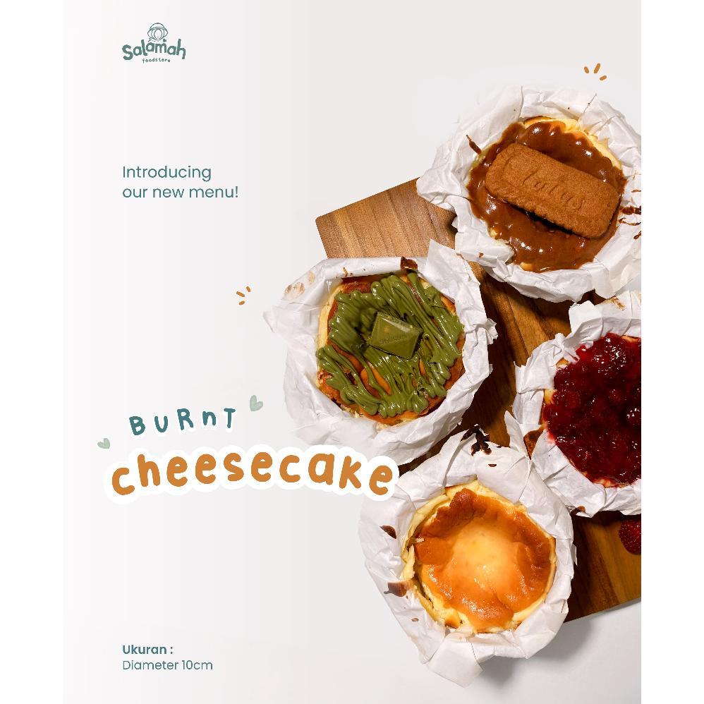 Burnt Cheese Cake Authentic, Burnt Cheese Cake Topping Strawberry, Matcha, Lotus Biscoff Termurah