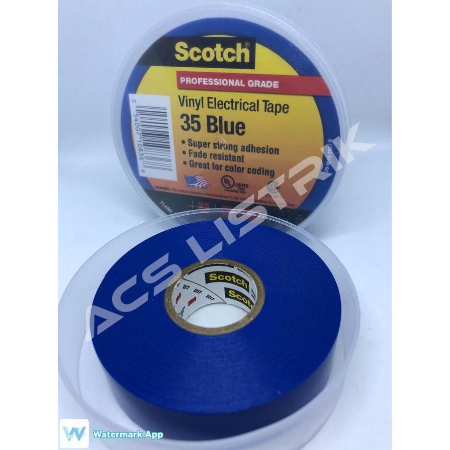 Bagus- 3M Scotch 35 Vinyl Tape Biru