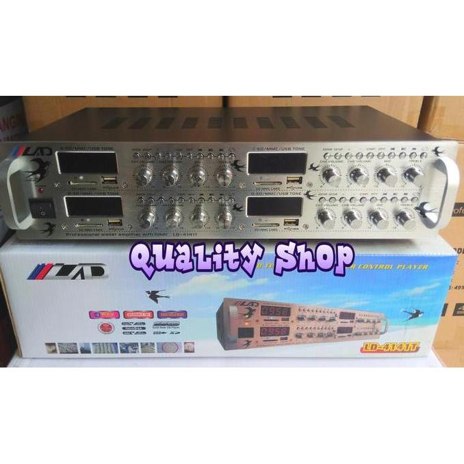 Amplifier walet 4 player 8 channel plus timer dan bisa charger aki