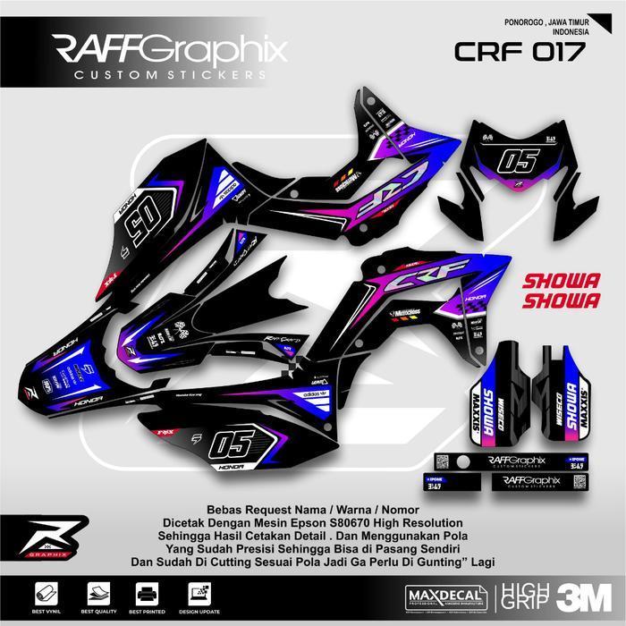 Sticker Crf 150 Full Body / Decal Crf 150 Full Body / Decal Crf Biru /Merah Hitam Original Dan Terpe