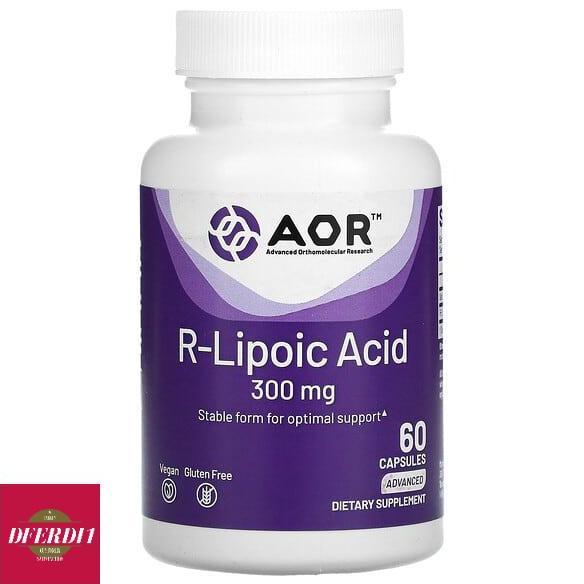 Advanced Orthomolecular Research AOR R-Lipoic Acid 300 mg 60 Veg Caps