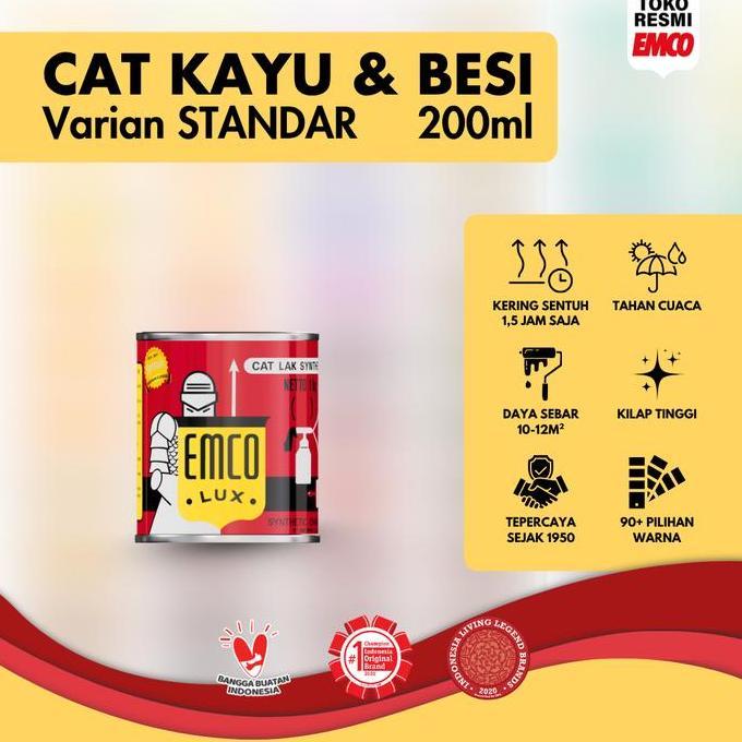 Colorbit- Emco Lux Cat Kayu & Besi Gloss Finish - Kaleng Mini 200Ml