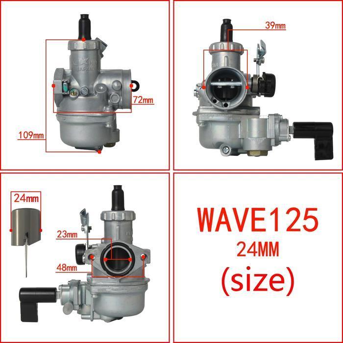 ( Bayar Di Tempat ) Karburator Skep Upgrade Power Up Big Wave 24 Mm 28 Mm Supra Karisma Supra X 125 