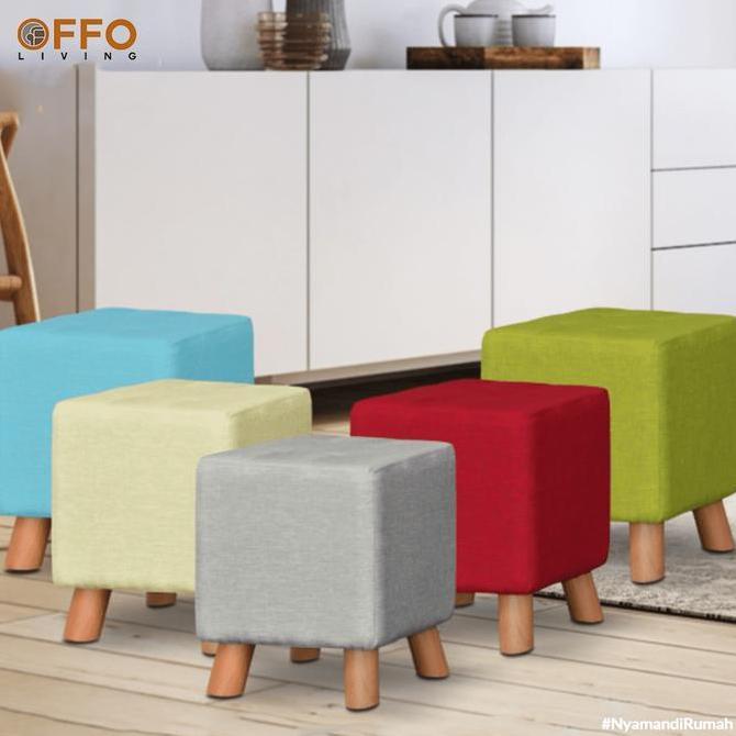 Offo Living Furniture - Sofa Puff Monica Square Kursi Sofa