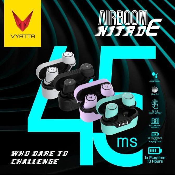 VYATTA Airboom Nitro E TWS Bluetooth Headset / Earphone , Gaming Mode