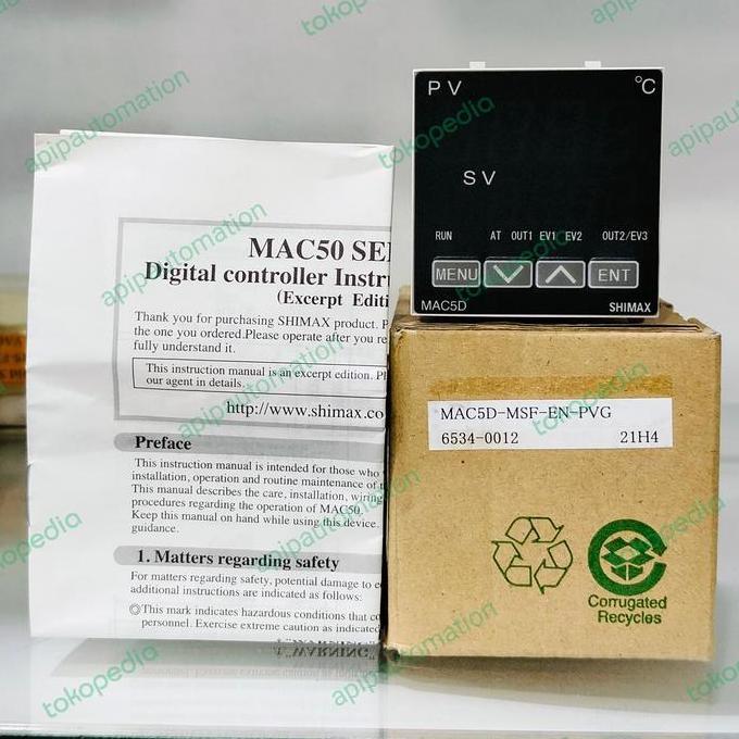 Terbaru (1) TEMPERATUR CONTROL SHIMAX MAC5D-MSF-EN MADE IN JAPAN apipe32 Diminati Banget