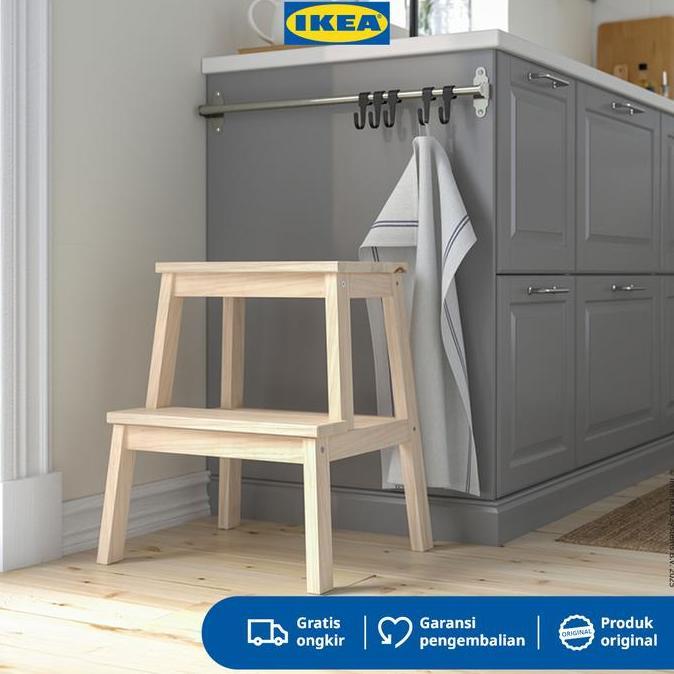 TERLARIS - IKEA BEKVAM Bangku Tangga Serbaguna Bahan Kayu 50 cm
