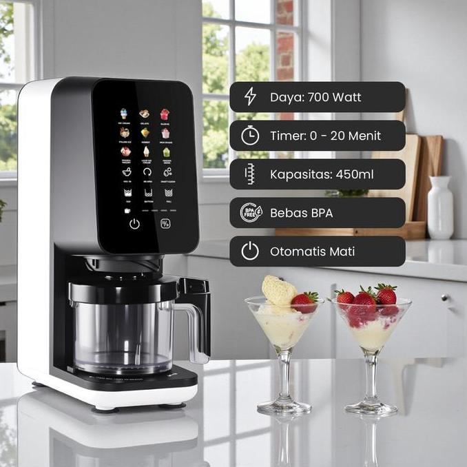 AZKO Klaz 450 ml Culinapro Ice Cream Maker - Hitam Mesin Es Krim Ice Cream Machine Pembuat Es Krim A