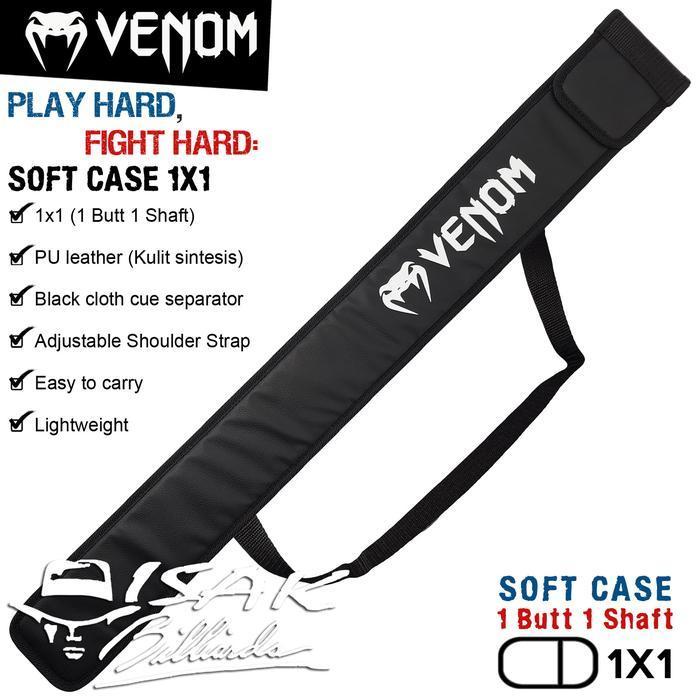 Venom Soft Cue Case 1X1 - Vinyl Tas Ransel Stik Billiard 1Butt 1 Shaft