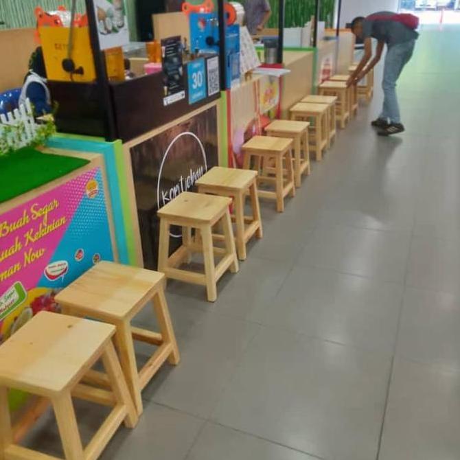 kursi kotak kursi kayu kursi konter tinggi 45