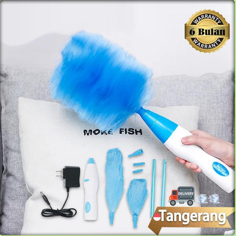 Kemoceng Elektrik Pembersih Debu Wireless USB Rechargable Alat Pembersih Rumah Kemoceng Bulu Microfi