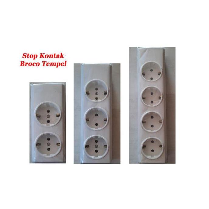 >>>>>] Stop Kontak Arde Broco 2,3,4 Lubang Terminal / Colokan Listrik Tempel