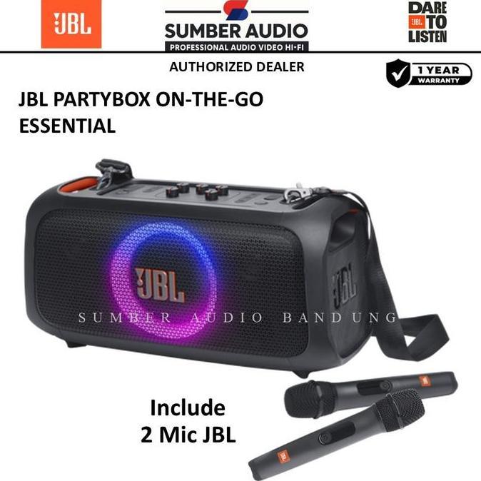 JBL Partybox On The Go Essential 2 Mic JBL Partybox OTG On-The-Go Essential, Speaker Portable JBL On
