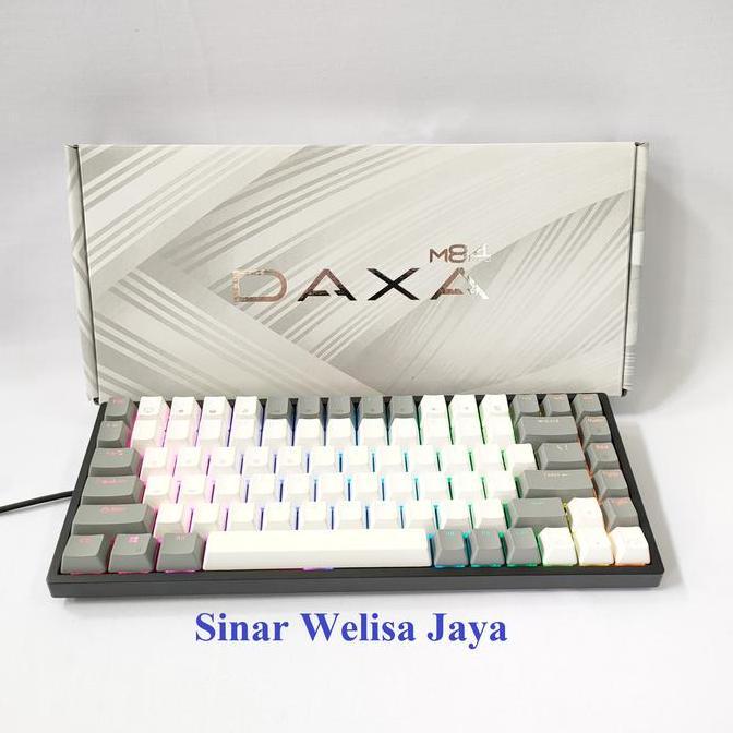 HARGA DISC - Rexus Daxa Gaming Keyboard M84 Pro Putih