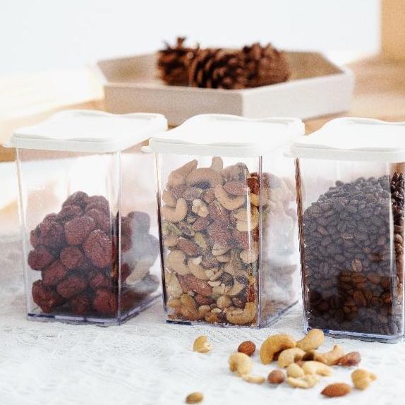 Silicook Food Container High - Food container toples bening transparan plastik kotak square jar tabu