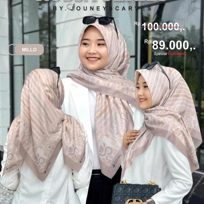 Xkxk- Rossa Series By Journey Scarves Bahan Voal Ultrafine Shiny