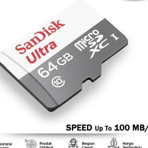 NEW MEMORY CARD SANDISK 128GB 64GB 32GB 16GB Micro SD MMC Memori Hp Sandisk Ultra