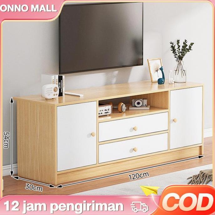 TERMURAH - ONNO MALL- Meja  Kayu Lemari TV Minimalis Modern Rak TV Bufet TV Kabinet TV Untuk Ruang T