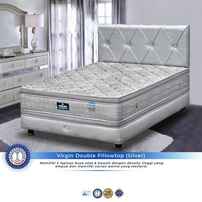 Bigland Springbed Virgin Double Pillowtop(Biru,Coklat,Silver,Hijau) (TERBAIK) (TERBARU) (TERMURAH)
