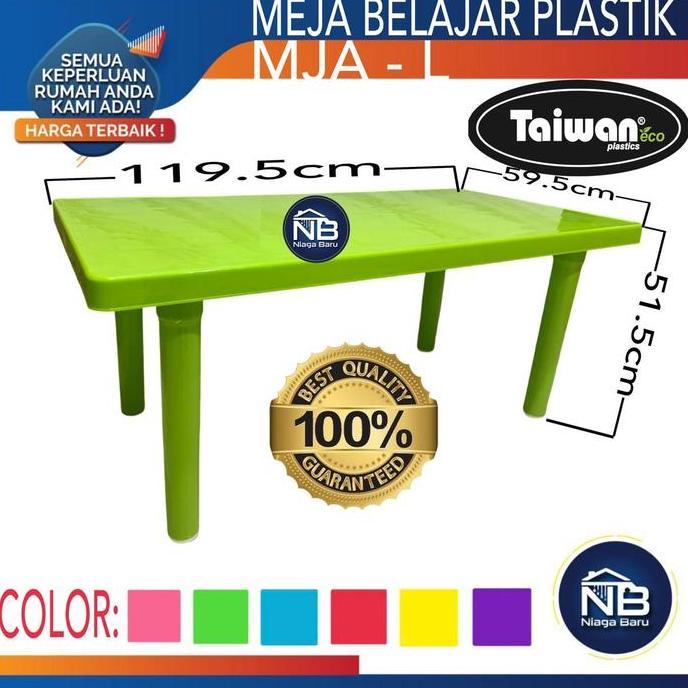 TERBARU - Meja Belajar Plastik Anak Taiwan Meja Paud Tk Meja Tulis Anak Persegi Panjang MJA - L