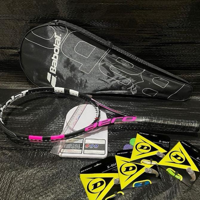 Raket Tenis Babolat Premium Aero Pro Drive Pink + Senar ( sudah terpasang ) gratis Tas