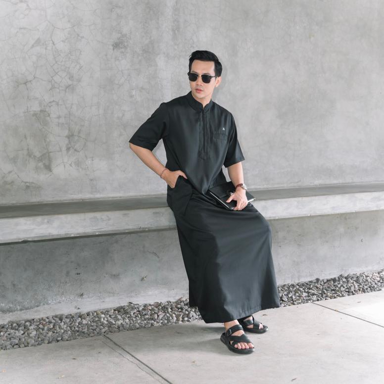 HEMAT LUAR BIASA Jubah Pria Dewasa Premium AHSAN Gamis Pria Harian Gamis Muslim - Katun Toyobo HEMAT