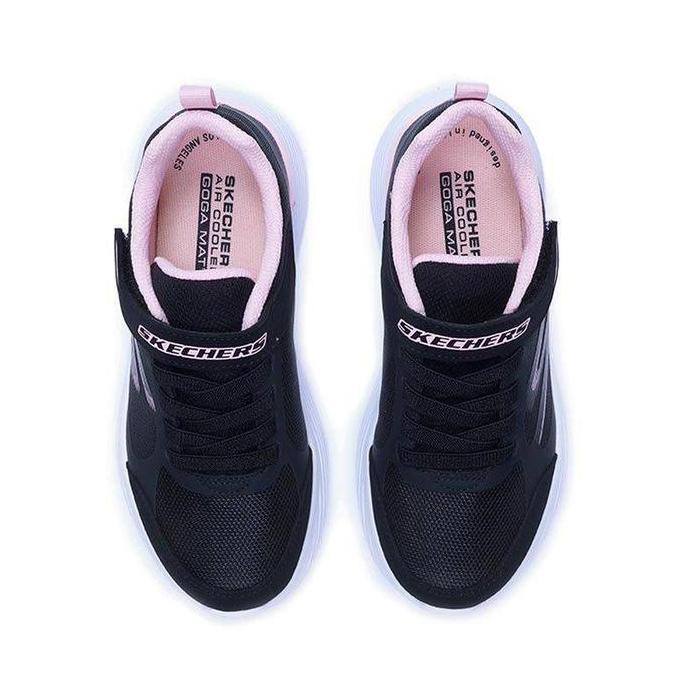 SEPATU ANAK SEKOLAH PEREMPUAN SKECHERS GO RUN PREMIUM BLACK PINK HITAM