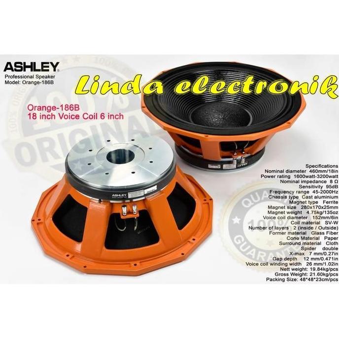 HARGA DISC - speaker componet ASHLEY ORANGE 186B ASHLEY ORANGE 186 B 186 ORIGYNAL