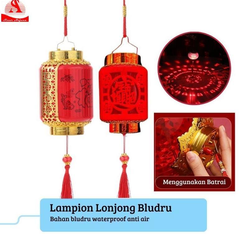 Lampion Led Lonjong/Lampion Imlek Gantung Chinese Premium