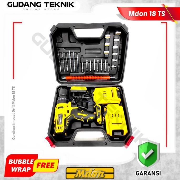 PANGRANGO Cordless Impact Drill Mdon 18TS - Mesin Bor Baterai Bor Beton Mdon 18V