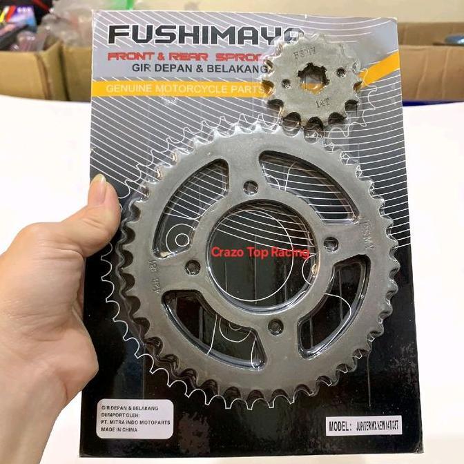 DY67 - Gear Gir Set Fushimaya Jupiter Mx New/Jupiter Mx 135 (Thn 2005-2014) Ukuran Gir 428-14T/38T