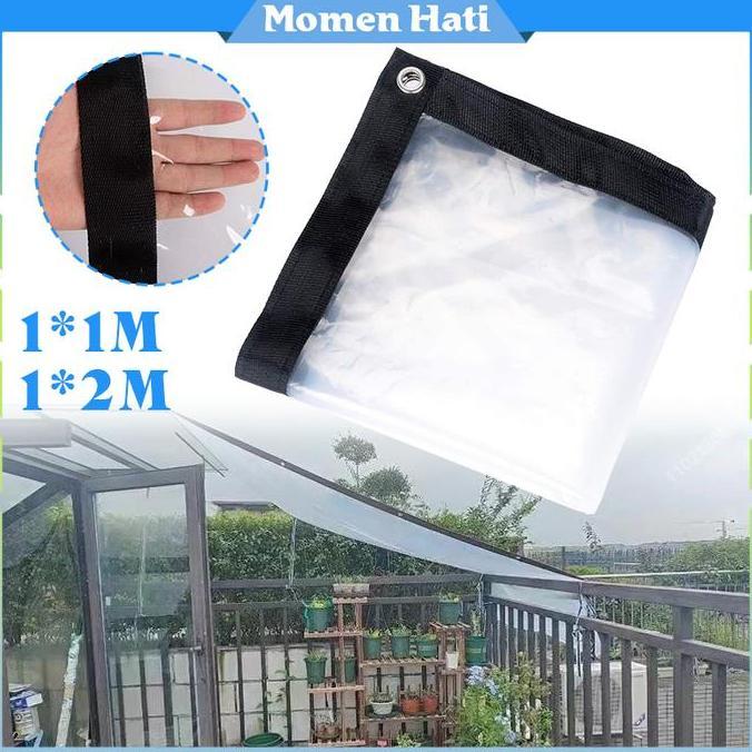 MIOSHINOCHE Plastik Terpal Bening Tebal / Tirai Plastik Outdoor Dengan Tali