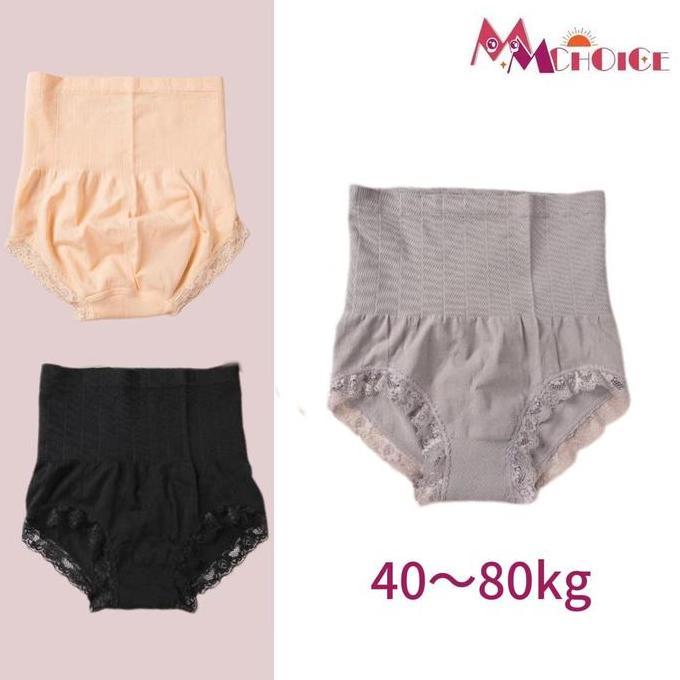 MIOSHINOCHE Pakaian Pembentuk Pinggang Tinggi Renda Wanita Pengontrol Perut Pengangkat Bokong Pakaia