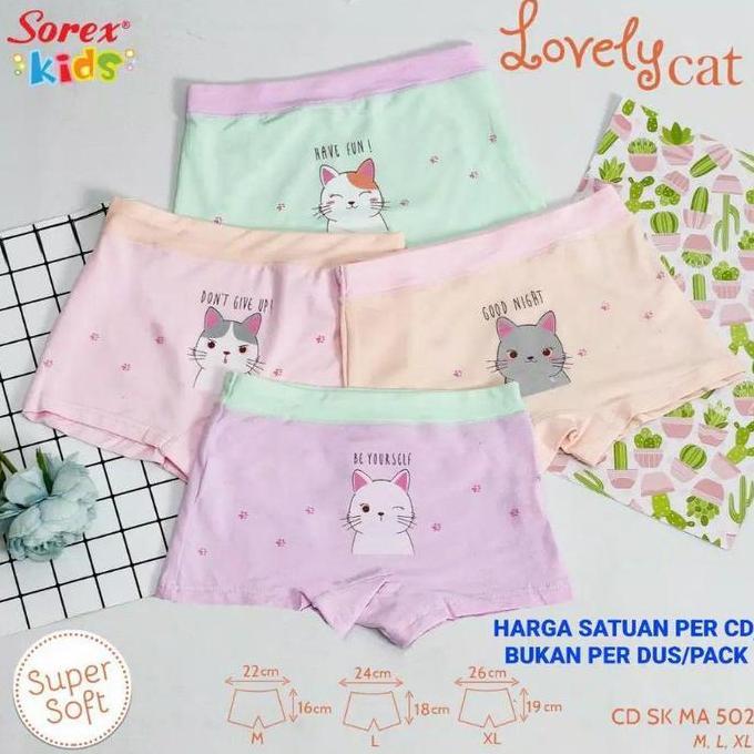 Grosir Boxer Sorex celana dalam anak cewek Sorex 501