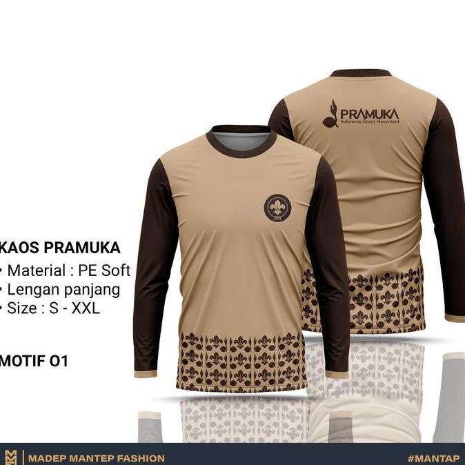 Kaos PRAMUKA Lengan Panjang Terbaru Kaos Kegiatan PRAMUKA Kaos Pembina Pramuka - KAOS PHH PRAMUKA