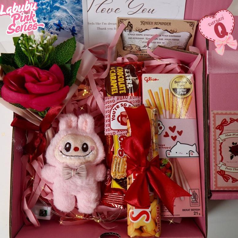 fgh-56 Premium Valentine Hampers Snack Box Giftbox Kado Pink Series Kado Valentine Kado Ulang Tahun 