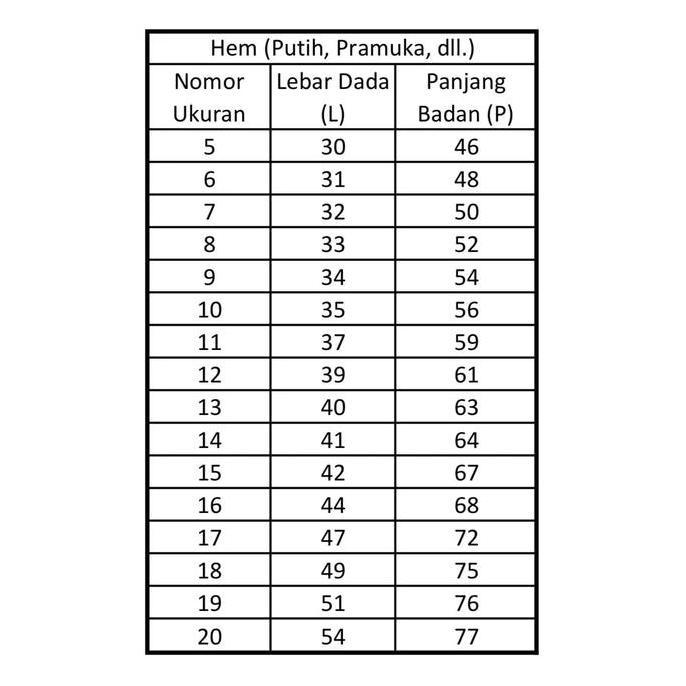 SERAGAM SEKOLAH DAVIS HEM PUTIH SD