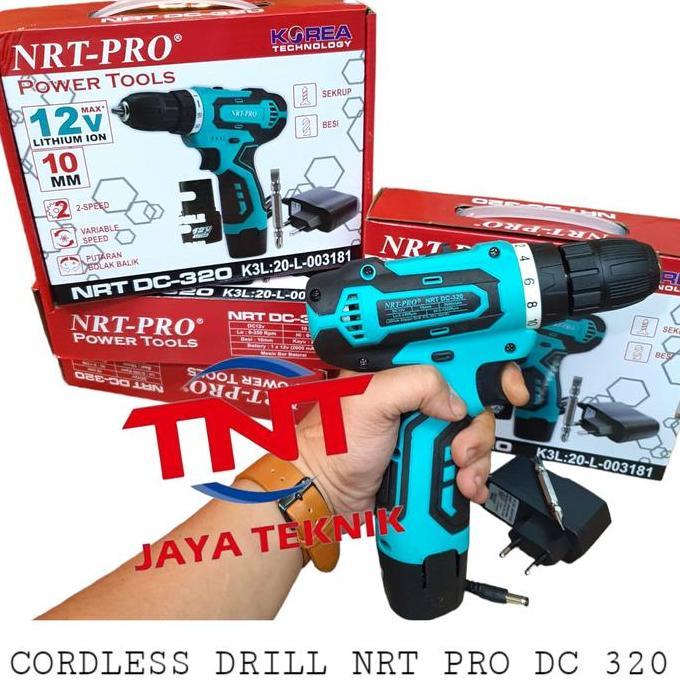 Kokok- Mesin Bor Cordless Nrt Pro Dc 320 12V / Cordless Drill Nrt Pro Dc320