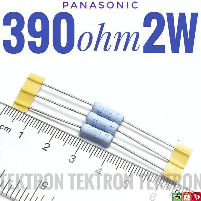 Terbaru (1) Panasonic 390ohm 2Watt Resistor 390R 391 2W 390 ohm 2 W tek70n Diminati Banget