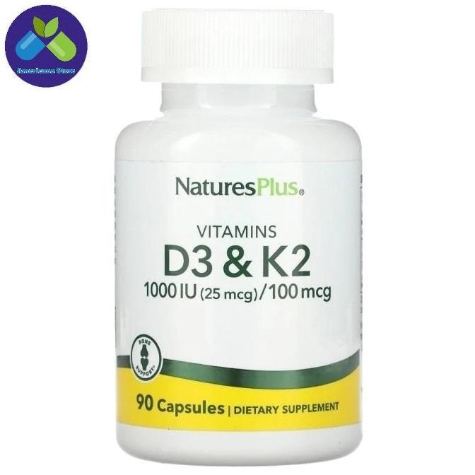 Natures Plus Vitamin D3 & K2 90 Capsules