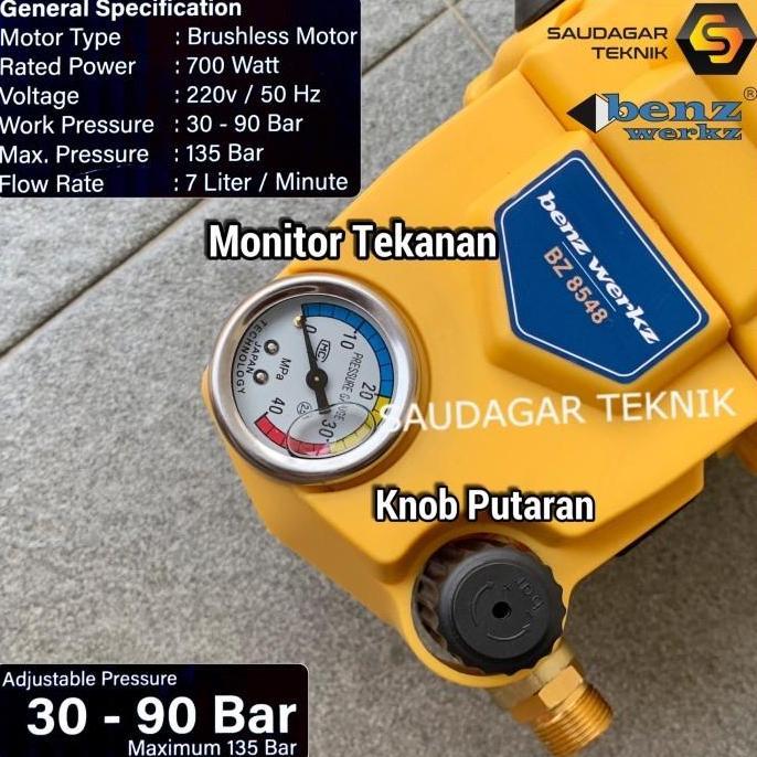Jet Cleaner Benz Bz-8548 Variable Mesin Steam Cuci Mobil Motor Ac High Pressure Benz Werkz Upgrade Q