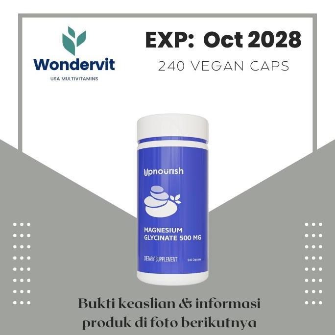Upnourish Chelated Magnesium Glyte 500mg Vegan Relax Sleep