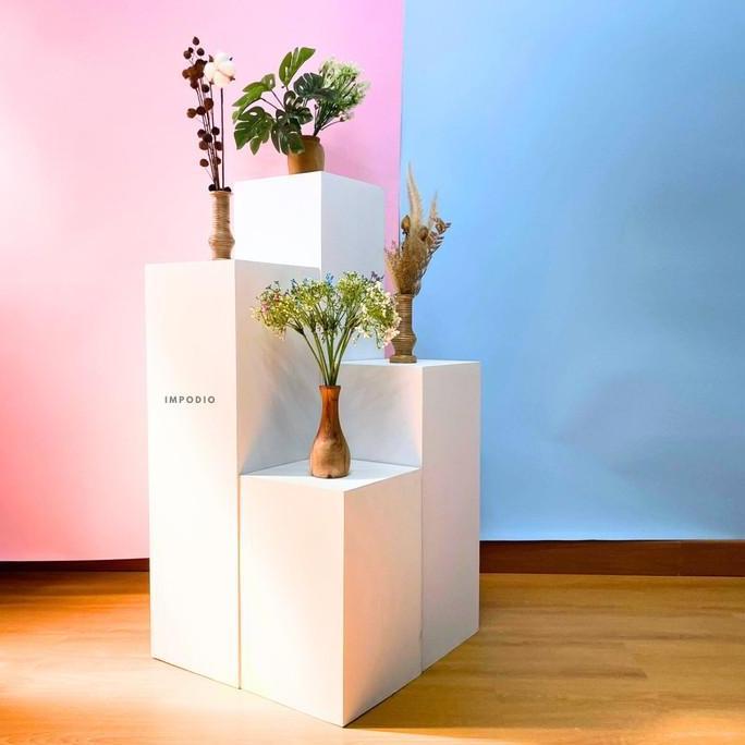 sswwgudang - podium kubus white large impodio - properti foto studio