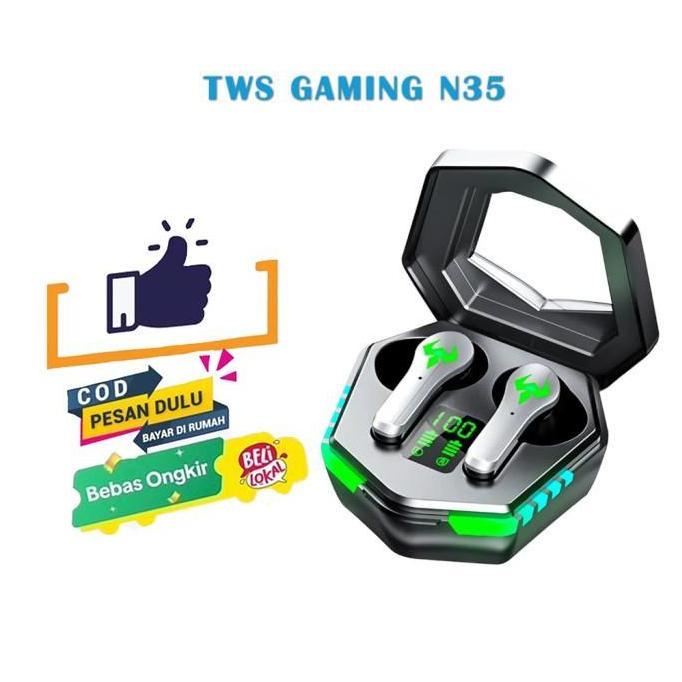 Headset Bluetooth TWS GAMING N35 Gaming Headset Wireless Earphone